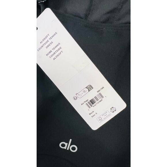 NWT! Alo Soft Courtside Tennis Dress - Black SMALL - Picture 7 of 7